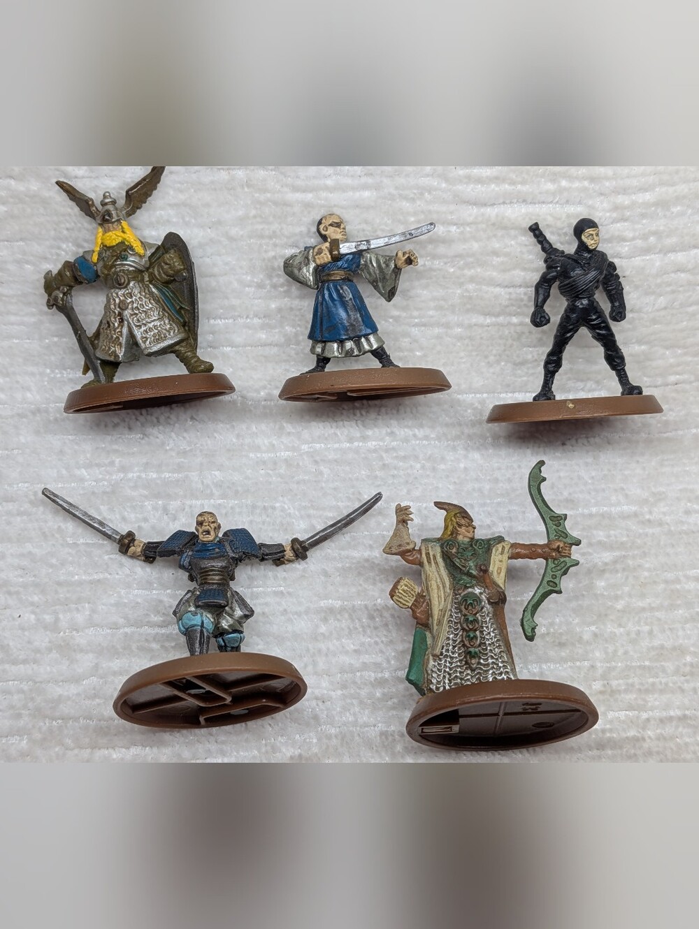 Heroscape Miniature Fantasy Warrior Figurines Set Of Five Mixed Campaigns